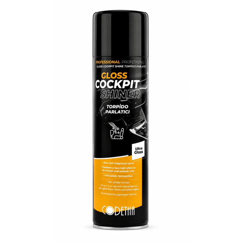 Codetha Gloss Cockpit Shiner  Ultra Gloss Torpido Parlatıcı Sprey