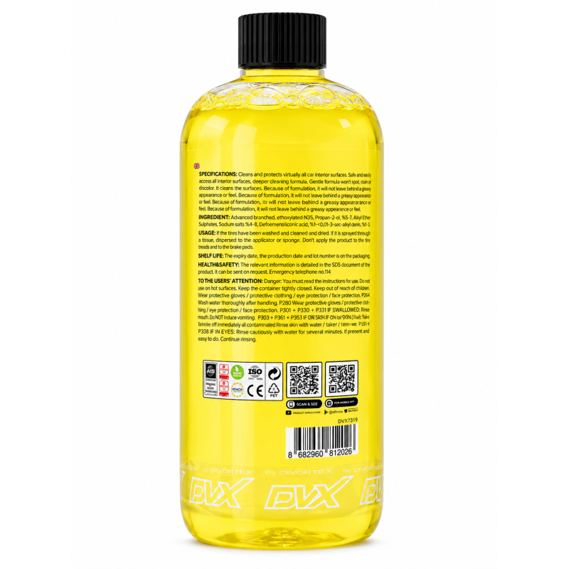 DVX Wild Clean Genel Detay Temizleyici 1 Litre  Profesyonel İç ve Dış Yüzey Temizliği