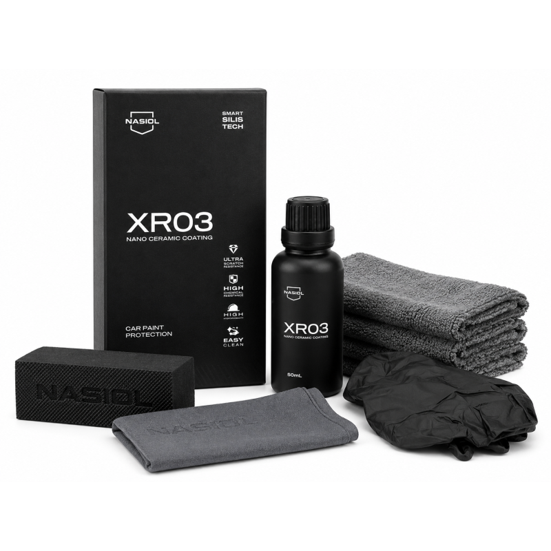 Nasiol XR03 Nano Ceramic Coating 50 ml  Profesyonel Seramik Kaplama Boya Koruma Seti